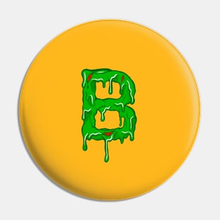 Alphabet B in Zombie Style Pin