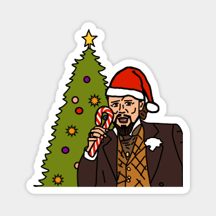 Christmas Laughing Leo Memes Candy Cane and Tree Magnet