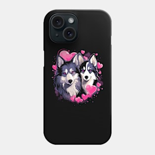 Alaskan Husky Couple Valentine Phone Case