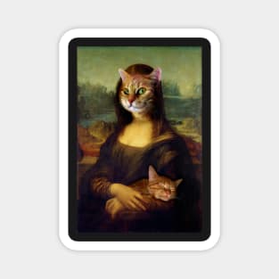 Mona Lisa Orange Cat Magnet