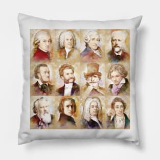 Composers: Mozart, Bach, Beethoven and more Pillow