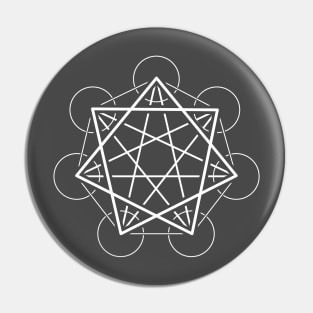 Heptagram (seven sided star) - Awesome Sacred Geometry Design Pin