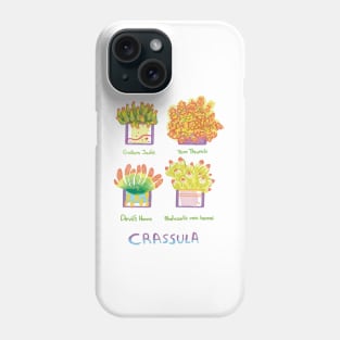 Four Crassula succulents Phone Case