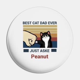 Best Cat Dad Ever Men's Shirt Pin