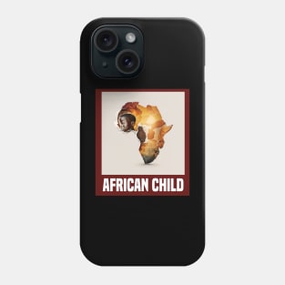 African Child Africa Map Phone Case