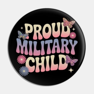 Proud Military Child Purple Up For Military Pin