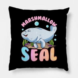 Cute & Funny Manatees The Marshmallow Seal Ocean Pillow