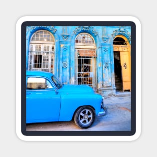 Blue Car, Havana, Cuba Magnet