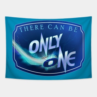 There Can Be Only One -Funny Ice Hockey Parody Tapestry