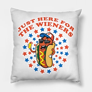 Just Here For The Wieners Pillow