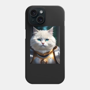 Cat in Armor - Modern Digital Art Phone Case