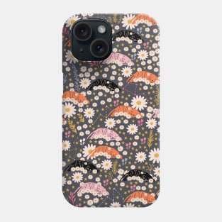 Cute Tiger Pattern with Daisies Phone Case