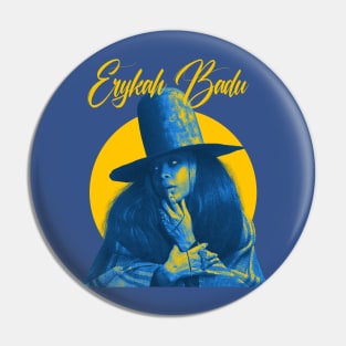 Baduizm Erykah Badu Light Blue Pin