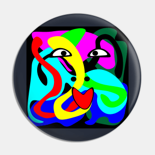 abstract face Pin