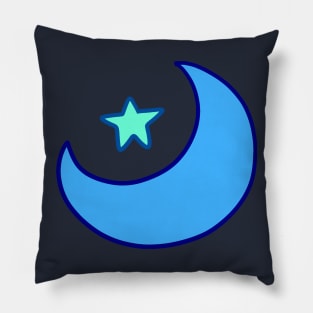 Blue Moon Blue star Pillow