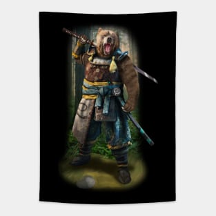 Exclusive Hand Drawn Samurai Bear | Samurai Collection Item-16 (Bear) | by Rendigart Studio Tapestry