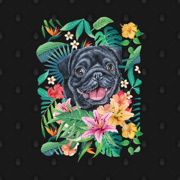 Tropical Pug 7 by LulululuPainting