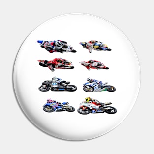 Motorcycle Sport Racers Pin