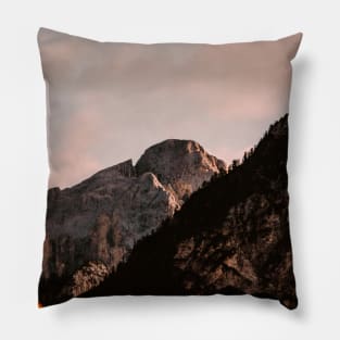 Red Sunset on Rocky Mountain Pillow