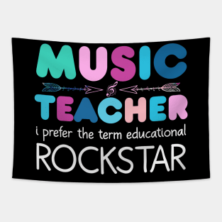 Music Teacher I Prefer The Term Educational Rockstar Tapestry