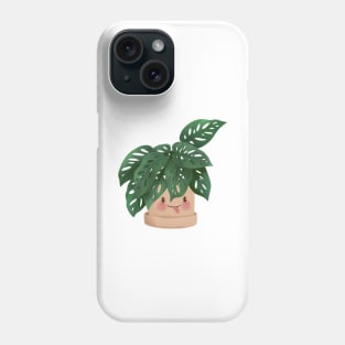 Cute Plant Illustration, Monstera Adansonii 2 Phone Case