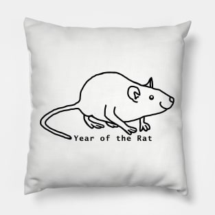 Year of the Rat Outline Pillow