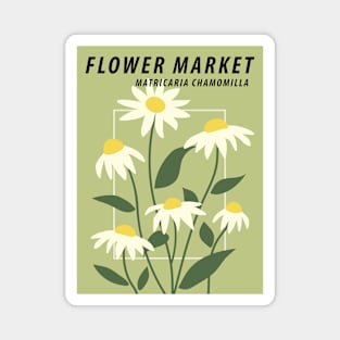 Flower market print, Chamomile, Daisy, Cottagecore decor, Posters aesthetic, Museum poster, Floral art Magnet