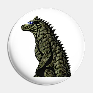 Retro Godzilla Pin