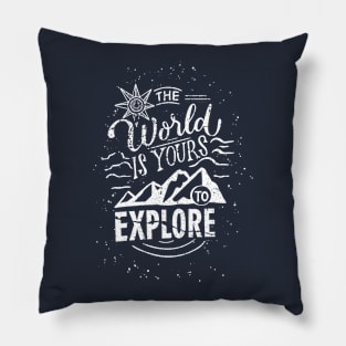 The world is yours distress Pillow