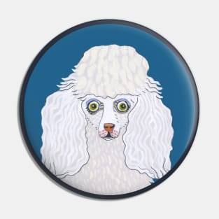 Fluffy Standard Poodle Dog Pin