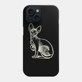 luminous sphinx cat Phone Case