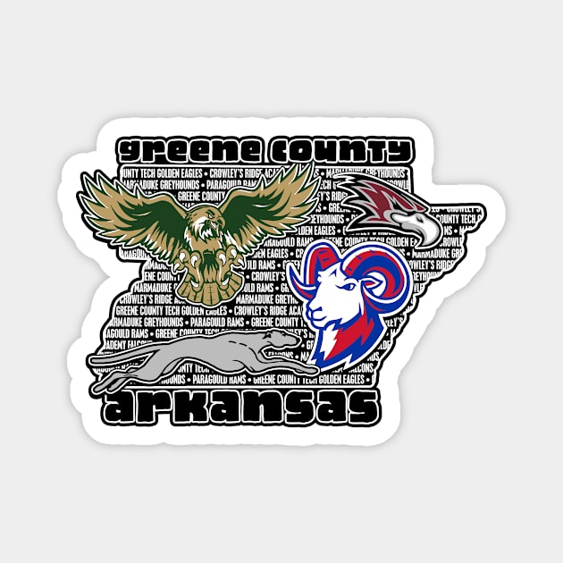 Greene County Mascots Magnet by rt-shirts