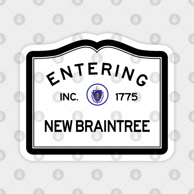 New Braintree Massachusetts Vintage Road Sign New Braintree TeePublic
