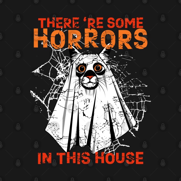 There are some horrors in this house Boo Cat Halloween by PunnyPoyoShop