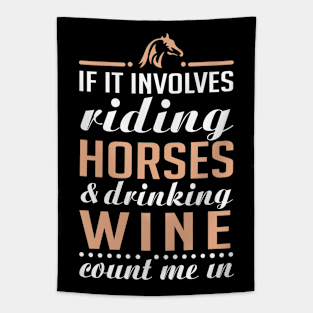 Horses and Wine Tapestry