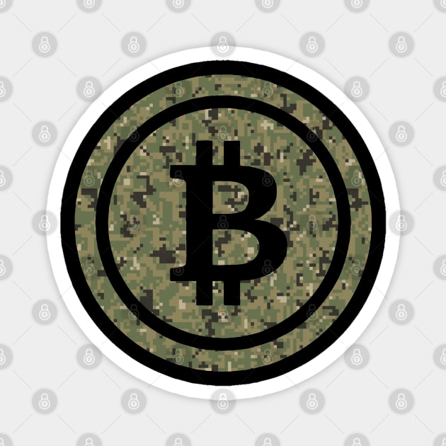 Bitcoin BTC coin Crypto coin Cryptocurrency Magnet by JayD World
