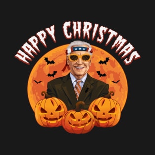 Happy Christmas Halloween Funny Anti Joe Biden T-Shirt