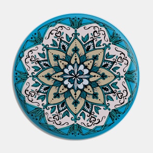 Blue Mandala Pin