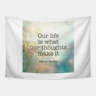 Motivational Literary Quote Text on abstract art Tapestry