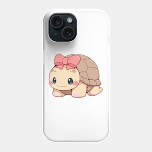 Cute turtle hiding in shell Phone Case