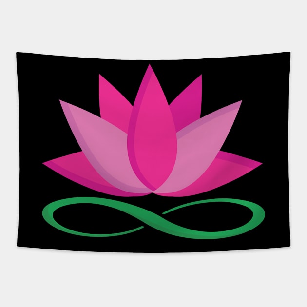 Infinity Lotus Flower Tapestry by Anassein.os