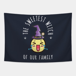 The Sweetest Witch Dark Version Halloween Evergreen Tapestry