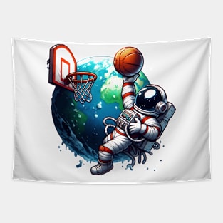 Astronaut Dunking In Space Tapestry