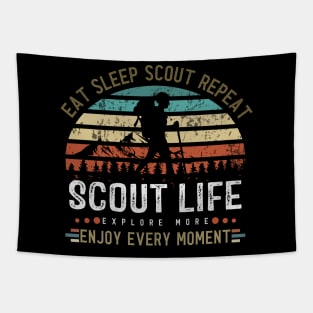 Eat Sleep Scout Repeat Tapestry