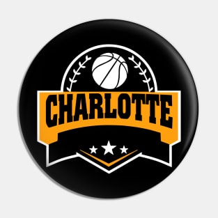 Personalized Basketball Charlotte Proud Name Vintage Beautiful Pin