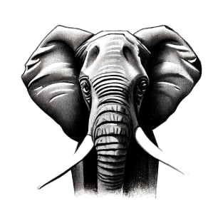 Elephant Pencil Sketch T-Shirt