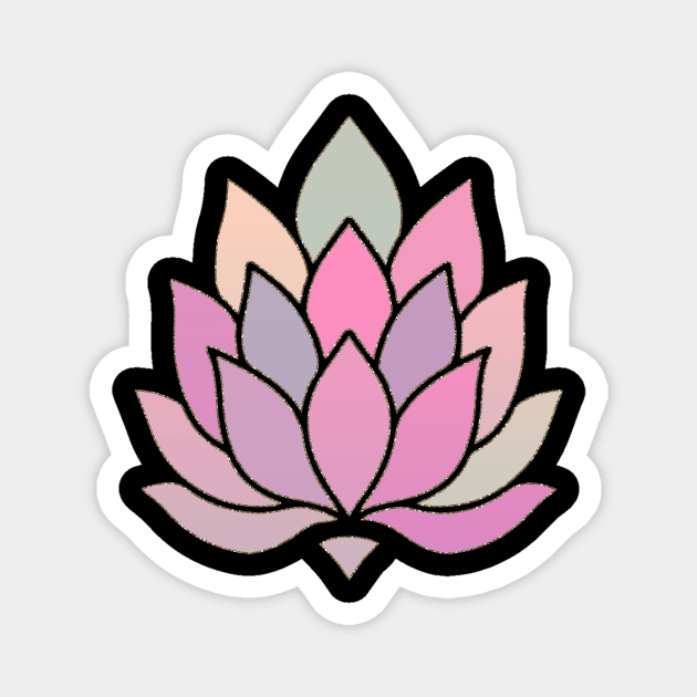 Lotus flower pastel Magnet by LebensART