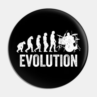 Funny Evolution - Drummer and Drum Lovers Pin