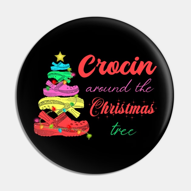 Crocin around the christmas tree Funny Christmas 2020 Gift Pin by Foatui