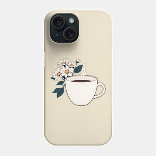 coffee makes flowers bloom Phone Case